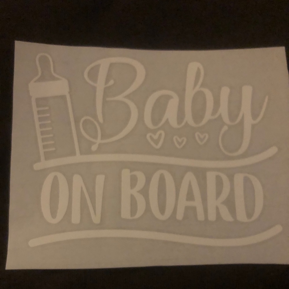 Baby On Board Vinyl Decal